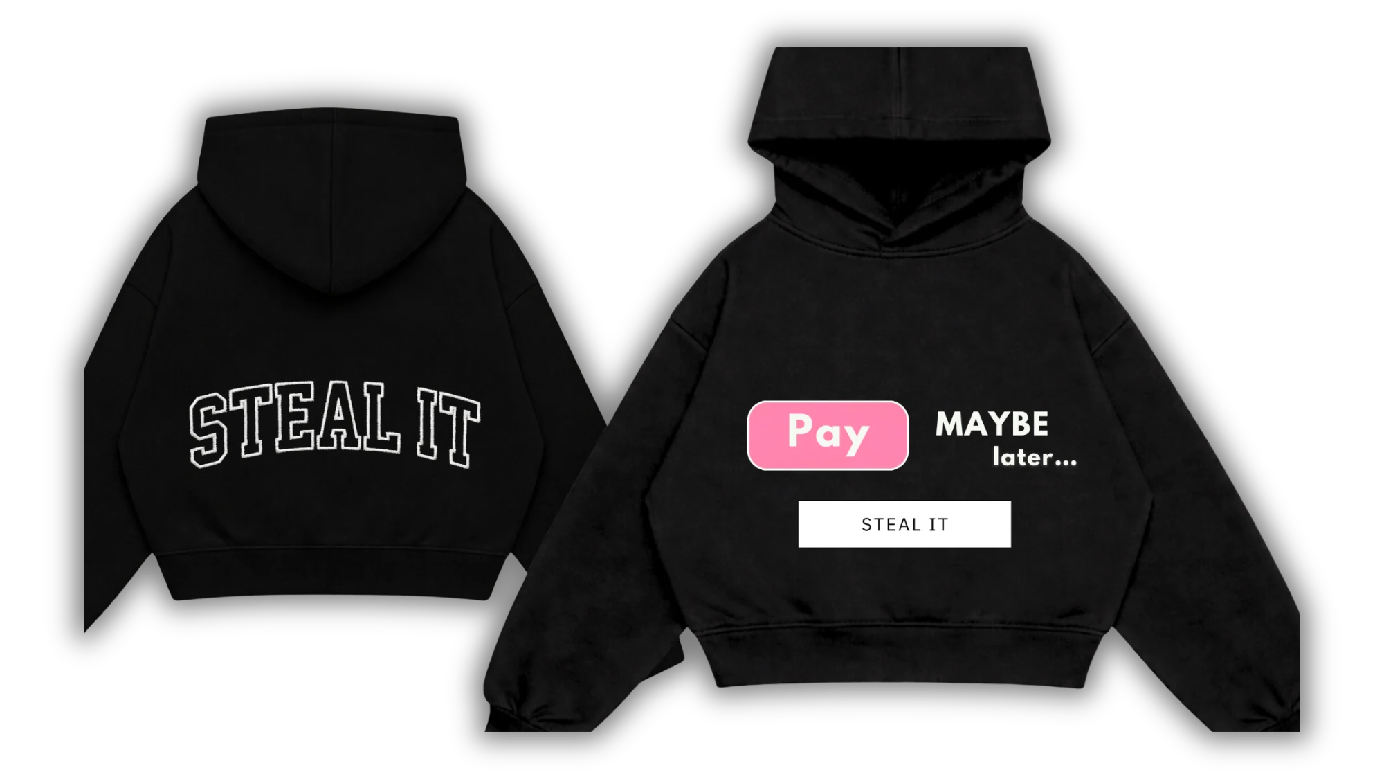 BLUZA "PAY LATER" CZARNA