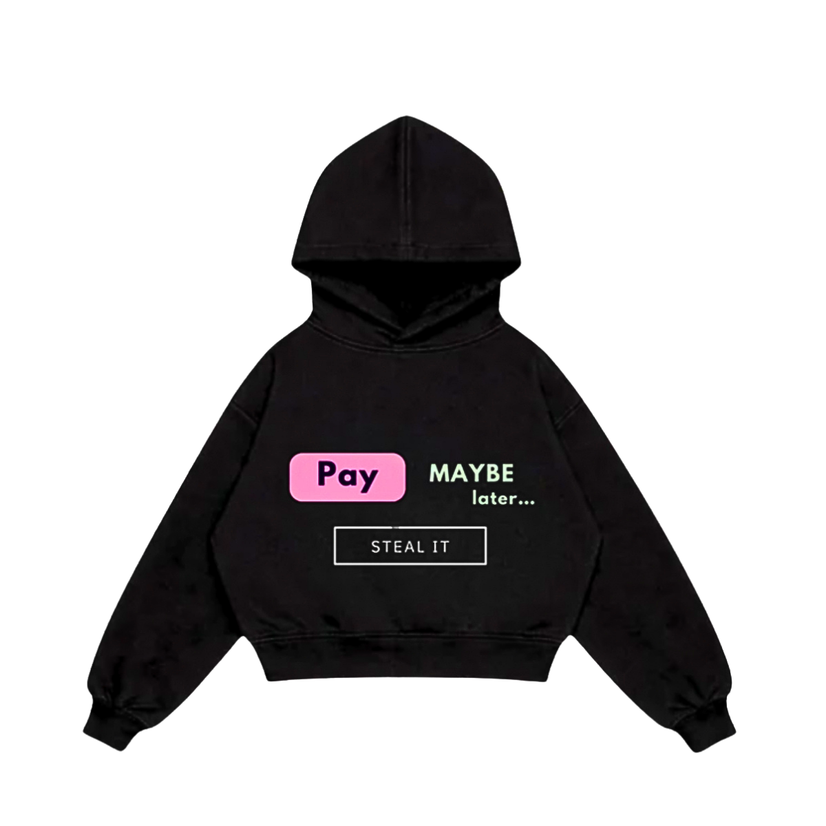 BLUZA "PAY LATER" CZARNA